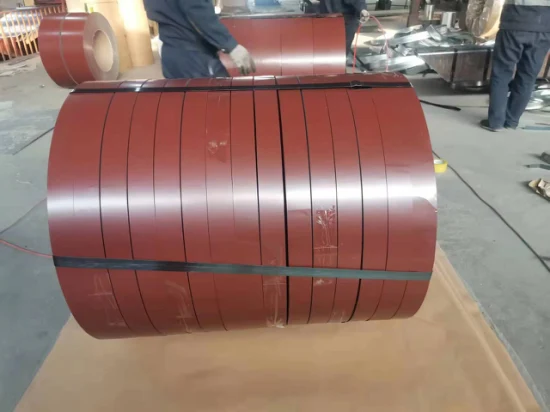 Factory Directly Supplying PPGI Slitted Coils with Red Color Z30 18/7mic for Building Material